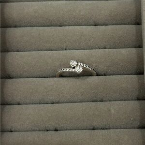 PANDORA Two Sparkling Hearts Ring